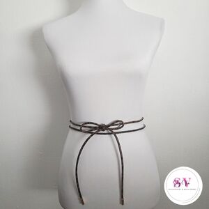 Leopard print wrap around rope belt